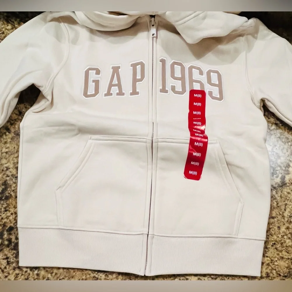 NWT Gap Boys Full Zip Embroidered Hoodie